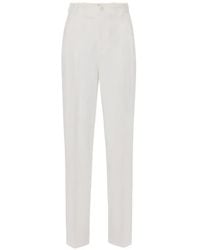 Elisabetta Franchi - Pantalon À Taille Ceinturée - Lyst