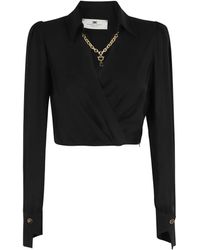 Elisabetta Franchi - Nero チェーントリム トップ - Lyst