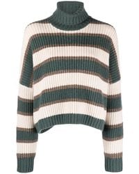 Brunello Cucinelli - Gestreepte Coltrui - Lyst