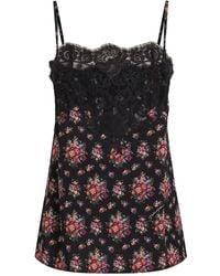 Dolce & Gabbana - Lace Floral Tank Top - Lyst