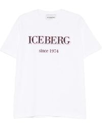 Iceberg - Logo-Embroidered Cotton T-Shirt - Lyst