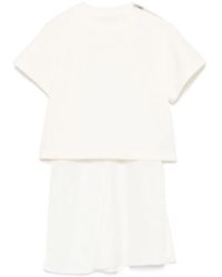 Sacai - Contrast-Panel T-Shirt - Lyst