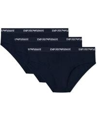 Emporio Armani - Logo-Waistband Briefs - Lyst