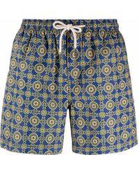 Peninsula - Geometric-pattern Swim Shorts - Lyst