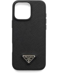 Prada - Coque D'Iphone 16 Pro Max À Fini Texturé - Lyst