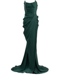 Ana Radu - Ruched-Detailed Strapless Maxi Dress - Lyst