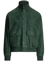 Ralph Lauren - Suede High-Neck Jacket - Lyst