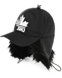 DSquared² - Baseballkappe Mit Faux Fur-Besatz - Lyst
