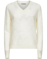 Blanca Vita - Ribbed V-Neck Sweater - Lyst
