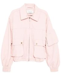 Feng Chen Wang - Logo-Patched Long-Sleeve Bomber Jacket - Lyst