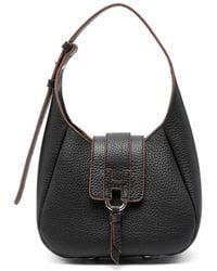 Hogan - Mini Logo-Plaque Pebbled Shoulder Bag - Lyst