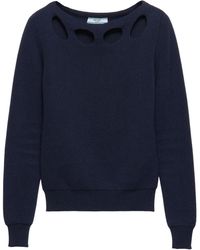 Prada - Pullover Mit U-Boot-Ausschnitt - Lyst