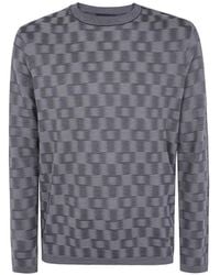 Emporio Armani - Pattern-Knit Virgin-Wool Jumper Signature Capsule - Lyst