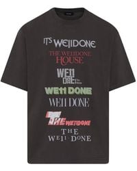 we11done - Graphic-Logo T-Shirt - Lyst