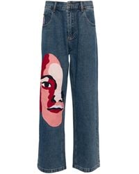 Kidsuper - Face Straight Leg Jeans - Lyst