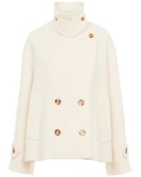 Chloé - Double-Breasted High-Neck Coat - Lyst