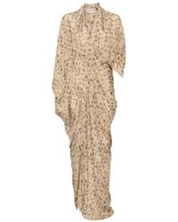 Cortana - Mayu Abstract-Print Draped Dress - Lyst
