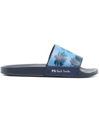 PS by Paul Smith - Slippers Met Bladerprint - Lyst