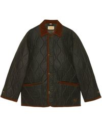 Gucci - Green Quilted Wool Jacket - Lyst