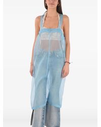 Maison Margiela - Sheer Sleeveless Midi Day Dress - Lyst