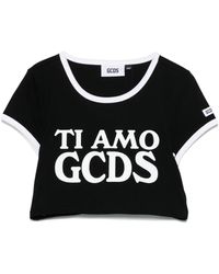 Gcds - T-Shirt With Ti Amo Print And Hood - Lyst