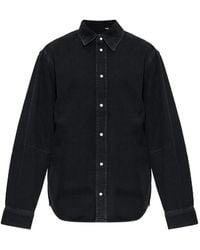 Off-White c/o Virgil Abloh - Logo-Embroidered Denim Shirt - Lyst