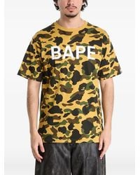 A Bathing Ape - Camiseta Con Motivo Militar Y Strass - Lyst