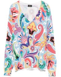Etro - Jersey De Mezcla De Seda Con Paisley - Lyst