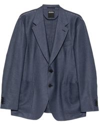 ZEGNA - Check-Patterned Blazer - Lyst
