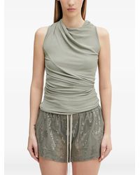 Rick Owens - Luna Draped Sleeveless Top - Lyst