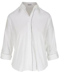 Brunello Cucinelli - Camicia Con Rifinitura Monili - Lyst