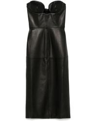 Nensi Dojaka - Leather Midi Dress - Lyst