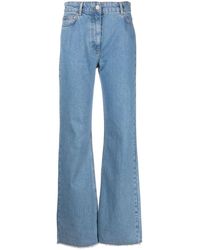 Moschino Jeans - Raw-cut Mid-rise Flared Jeans - Lyst