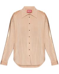 DIESEL - Long-Sleeve Buttoned Shirt - Lyst