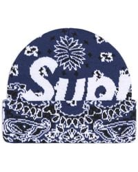 Supreme - Bandana-Print Beanie Hat - Lyst