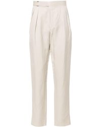 Canali - Adjuster Mid-rise Tapered Trousers - Lyst