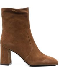 Furla - Suede Ankle Boots - Lyst