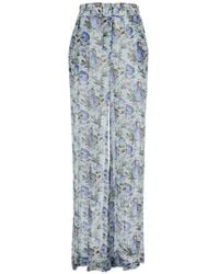 Semicouture - Floral-Print Palazzo Pants - Lyst
