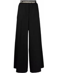 Stella McCartney - Logo-Waistband Palazzo Trousers - Lyst