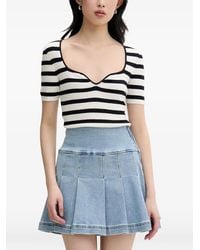 From Future - Striped Sweetheart-Neck T-Shirt - Lyst