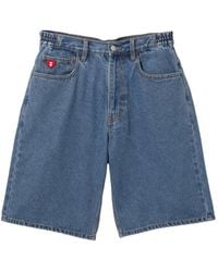 AAPE BY A BATHING AP - Logo-Patch Denim Shorts - Lyst