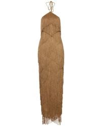 Bless - Laguna Fringe-Trimmed Maxi Dress - Lyst