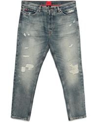 HUGO - Jeans Con Lavaggio Effetto Vissuto - Lyst