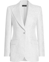 Dolce & Gabbana - Single-Breasted Brocade Turlington Jacket - Lyst