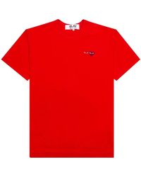 COMME DES GARÇONS PLAY - Embroidered-Heart T-Shirt - Lyst