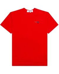 COMME DES GARÇONS PLAY - Embroidered-Heart T-Shirt - Lyst