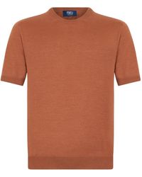 Fedeli - Short-Sleeved Round-Neck T-Shirt - Lyst