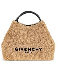 Givenchy - Nano Facet Logo-Embroidered Raffia-Effect Tote Bag - Lyst