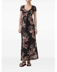 AllSaints - Gabby Kleid Mit Blumen-Print - Lyst