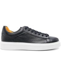 Doucal's - Logo-patch Leather Sneakers - Lyst